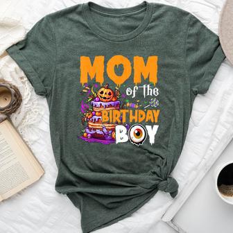 Mom Of The Birthday Boy Halloween Spooky Bday Kid Bella Canvas T-shirt - Thegiftio UK