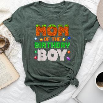 Mom Of The Birthday Boy Pixel Number Video Gamer Bella Canvas T-shirt - Thegiftio UK