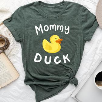 Mommy Duck Birthday Rubber Duck Lover Family Matching Women Bella Canvas T-shirt - Thegiftio UK