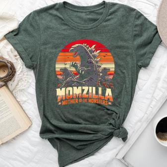 Momzilla Mother Of Monsters Retro Vintage Fanny Bella Canvas T-shirt - Thegiftio UK