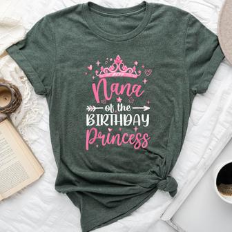 Nana Of The Birthday Princess Birthday Girl Kid Family Bella Canvas T-shirt - Thegiftio UK