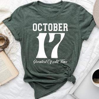 October Birthday Born On October 17 Birthday Women Bella Canvas T-shirt - Thegiftio UK