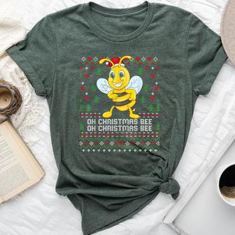 Oh Christmas Bee Keeper Honey Beekeeper Ugly Xmas Sweater Bella Canvas T-shirt - Thegiftio UK
