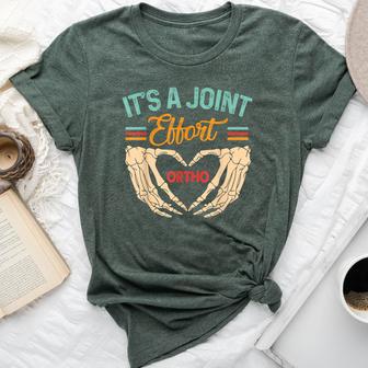 Orthopedic Surgeon Ortho Nurse It's A Joint Effort Ortho Bella Canvas T-shirt - Thegiftio UK