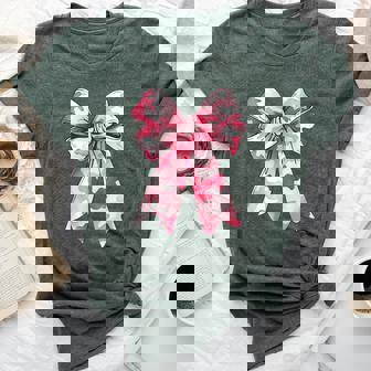 Pink Camouflage Coquette Bow Camo Cute Woman Girl Bella Canvas T-shirt | Mazezy
