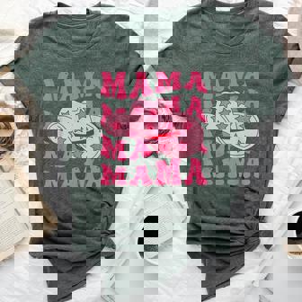 Pink Cowboy Hat Western Cowgirl Mama Groovy Country Mom Bella Canvas T-shirt | Seseable UK