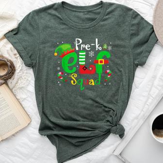 Pre K Elf Squad Christmas Matching Boys Girls Bella Canvas T-shirt - Thegiftio UK