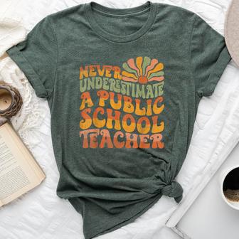 Public Education Never Underestimate A Public School Teacher Bella Canvas T-shirt - Thegiftio UK