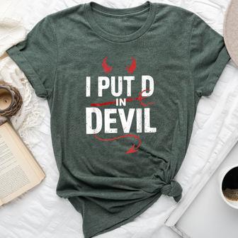 I Put D In Devil Halloween Matching Couple Women Bella Canvas T-shirt - Thegiftio UK