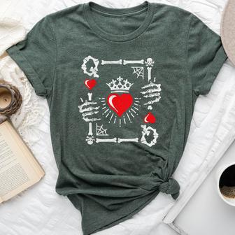 Queen Of Hearts Card Costume Halloween Queen Of Hearts Bella Canvas T-shirt | Seseable UK