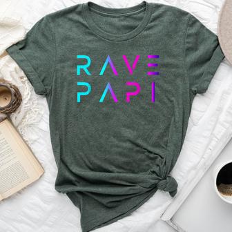 Rave Papi-Edm Festival Raver Daddy Fathers Groovy Cool Bella Canvas T-shirt - Thegiftio UK