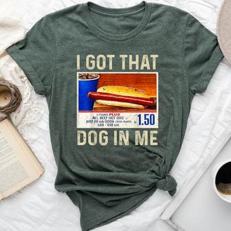 Retro Vintage I Got That Dog In Me Hotdog Women Bella Canvas T-shirt - Thegiftio UK