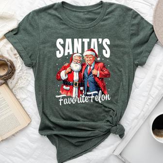 Santa's Favorite Felon Christmas Xmas Trump Women Bella Canvas T-shirt - Thegiftio UK