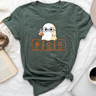 Science Teacher Ghost Halloween Chemistry Boo Elements Women Bella Canvas T-shirt - Thegiftio UK