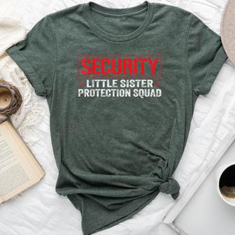 Security Little Sister Protection Squad Big Brother Bella Canvas T-shirt - Thegiftio UK