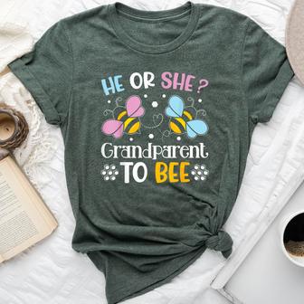 He Or She Grandparent To Bee Gender Reveal Baby Announcement Bella Canvas T-shirt - Thegiftio UK