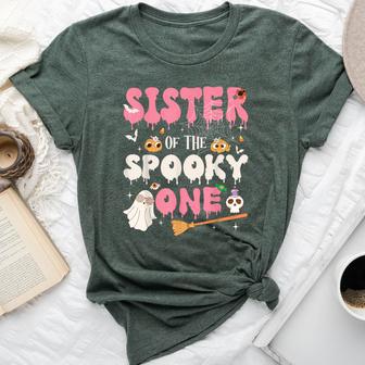 Sister Of The Spooky One Girl 1St Birthday Halloween Family Bella Canvas T-shirt - Thegiftio UK
