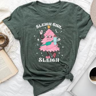 Sleigh Girl Sleigh Reindeer Christmas Retro Xmas Pjs Holiday Bella Canvas T-shirt - Thegiftio UK
