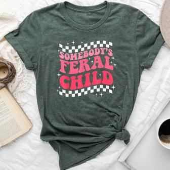 Somebody's Feral Child Toddler Girl And Boy Quotes Bella Canvas T-shirt - Thegiftio UK