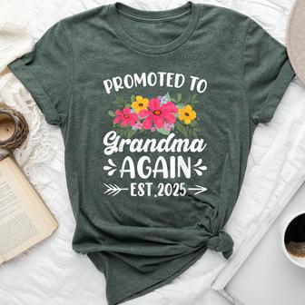 Soon To Be Grandma Promoted To Grandma Again Est 2025 Bella Canvas T-shirt | Seseable UK