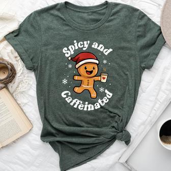 Spicy And Caffeinated Coffee Gingerbread Christmas Bella Canvas T-shirt - Thegiftio UK