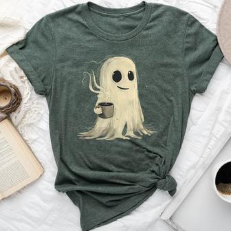 Spooky Ghost Costume Coffee Halloween Costume Bella Canvas T-shirt - Thegiftio UK