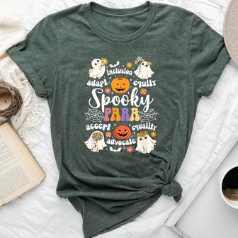 Spooky Para Halloween Parapro Groovy Paraprofessional Bella Canvas T-shirt - Thegiftio UK
