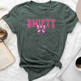 Taylor Personalized Name I Love Taylor Girl 70S Disco Bow Bella Canvas T-shirt - Thegiftio UK