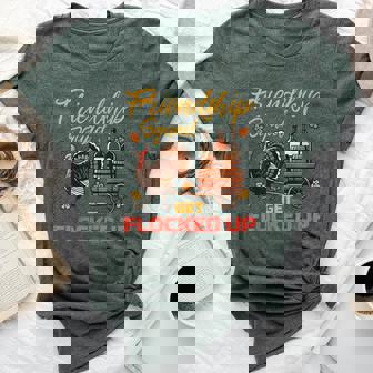 Thanksgiving Friendship Squad Get Flocked Up Match Men Bella Canvas T-shirt | Mazezy