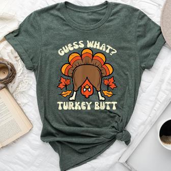 Thanksgiving Guess What Turkey Fall Humor Women Bella Canvas T-shirt - Thegiftio UK