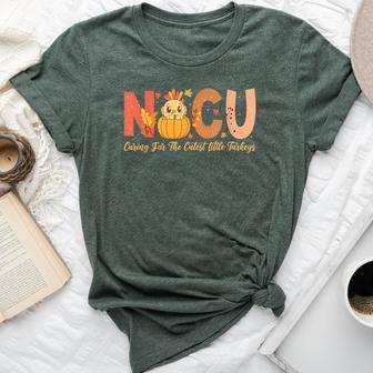 Thanksgiving Nicu Nurse Caring For The Cutest Little Turkey Bella Canvas T-shirt - Thegiftio UK