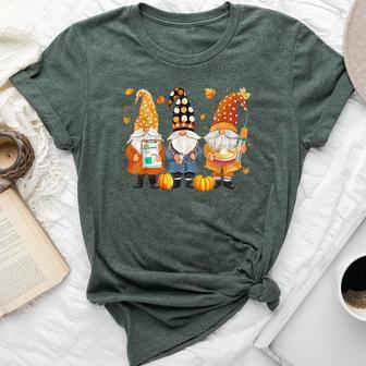 Thanksgiving Nurse Gnomes Fall Scrub Top Autumn Girl Bella Canvas T-shirt - Thegiftio UK