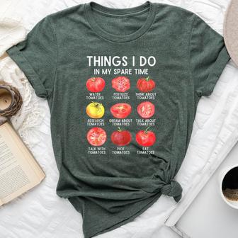 Things I Do In My Spare Time Tomatoes Gardening Plant Lover Bella Canvas T-shirt - Thegiftio UK