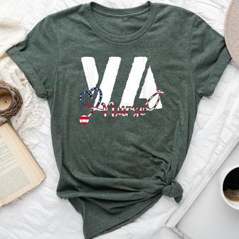 Va Nurse Rn American Flag Patriotic 4Th Of July Veterans Day Bella Canvas T-shirt - Thegiftio UK