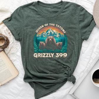 Vintage Queen Of The Tetons Grizzly 399 National Park Bears Bella Canvas T-shirt - Thegiftio UK