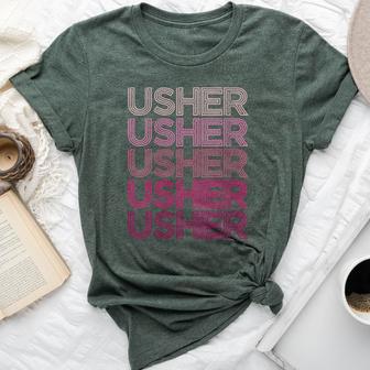 Vintage Retro Usher Name Bella Canvas T-shirt - Thegiftio UK