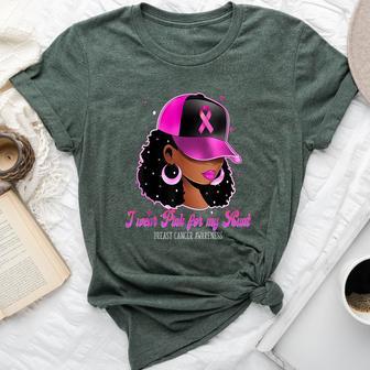 I Wear Pink For My Aunt Breast Cancer Awareness Afro Girl Bella Canvas T-shirt - Thegiftio UK