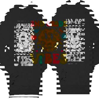 2Nd Grade Vibes Smile Face Back To School Girls Second Grade Youth Sweatshirt - Monsterry