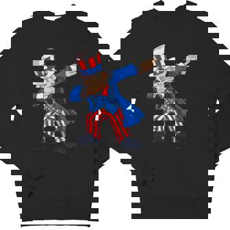 4Th Of July Dabbing Uncle Sam American Flag Kids Boys Men Youth Sweatshirt - Monsterry