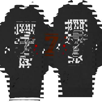 7Th Birthday Football Boy 7 Years Old Kid Football Youth Sweatshirt - Monsterry