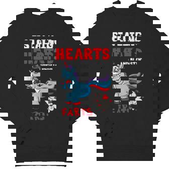 Boys Valentines Day Kids Unicorn Farting Hearts Youth Sweatshirt - Monsterry