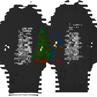 Dinosaur Christmas Tree Rex The Struggle Boys Xmas Pajamas Youth Sweatshirt - Monsterry