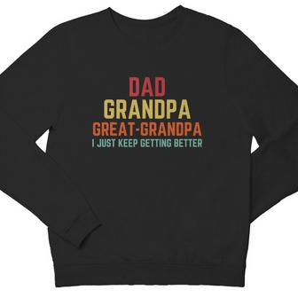 Fathers Day From Grandkids Dad Grandpa Great Grandpa V3 Youth Sweatshirt - Monsterry