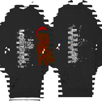 My Golden Retriever Merry Christmas Tree Lights Santa Pajama Youth Sweatshirt - Monsterry