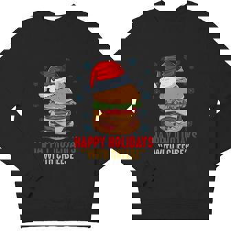 Happy Holidays With Cheese Shirt Cheeseburger Hamburger V2 Youth Sweatshirt - Monsterry