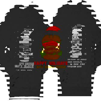 Happy Holidays With Cheese Shirt Cheeseburger Hamburger V8 Youth Sweatshirt - Monsterry