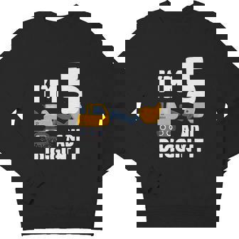 Kids Construction Truck 5Th Birthday Boy 5 Year Old Meaningful Youth Sweatshirt - Monsterry