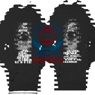 Kids Shark Valentine's Day Youth Toddler Jawesome Youth Sweatshirt - Monsterry