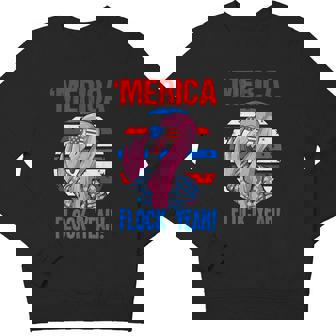 Merica Flock Yeah 4Th July Patriotic Flamingo Youth Sweatshirt - Monsterry