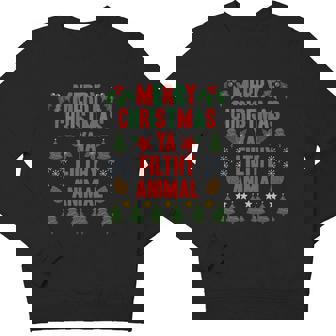 Merry Christmas Ya Filthy Animals Christmas Youth Sweatshirt - Monsterry